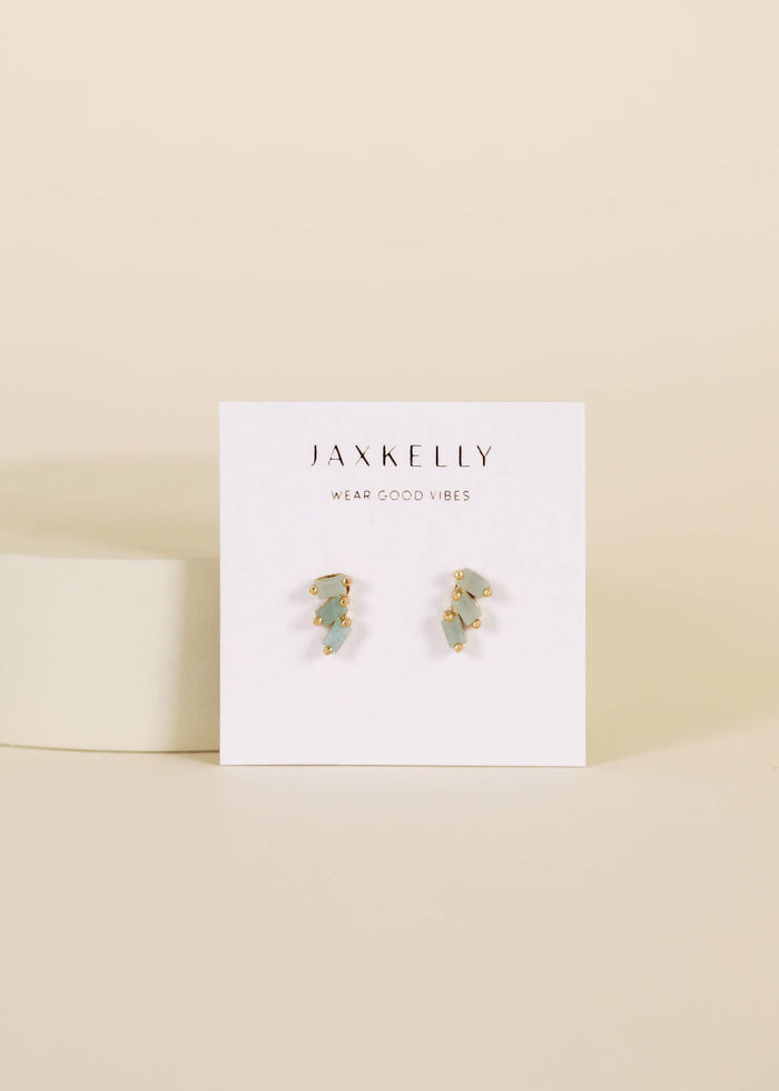 JaxKelly Offset Trio Earrings · Amazonite