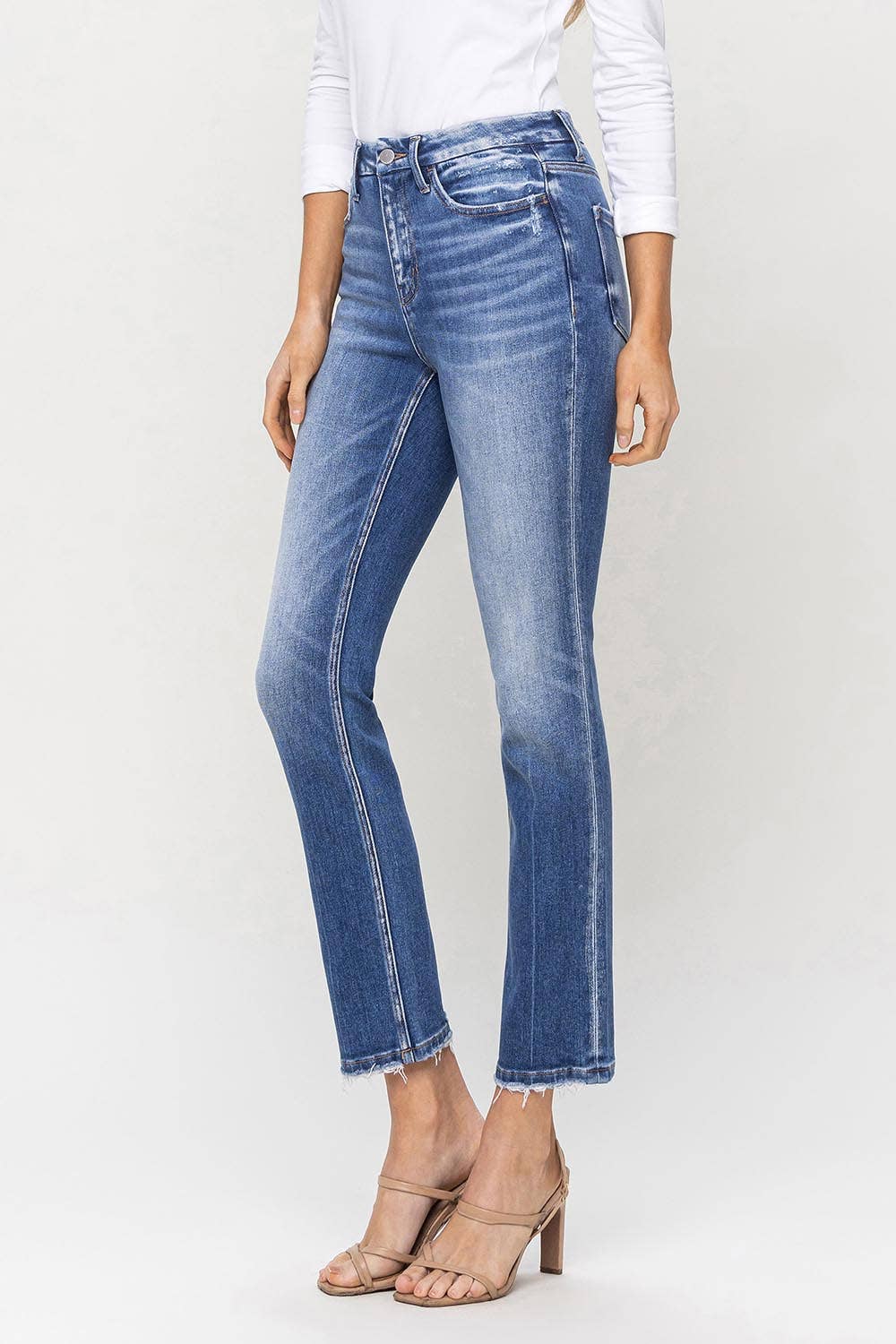 Flying Monkey - High Rise Slim Straight Jeans - Rosie Karma