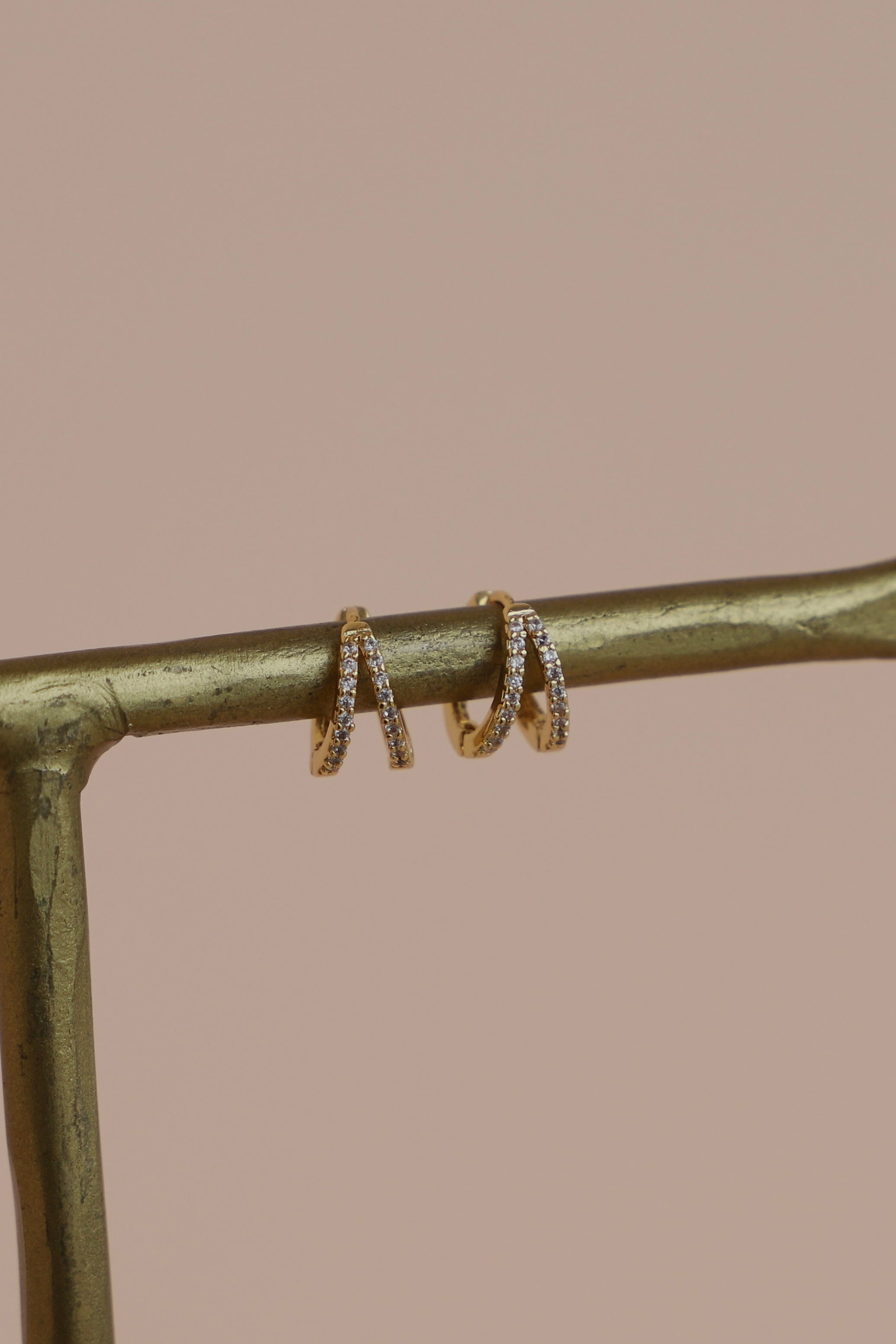 Katie Waltman Double CZ Huggie Hoops