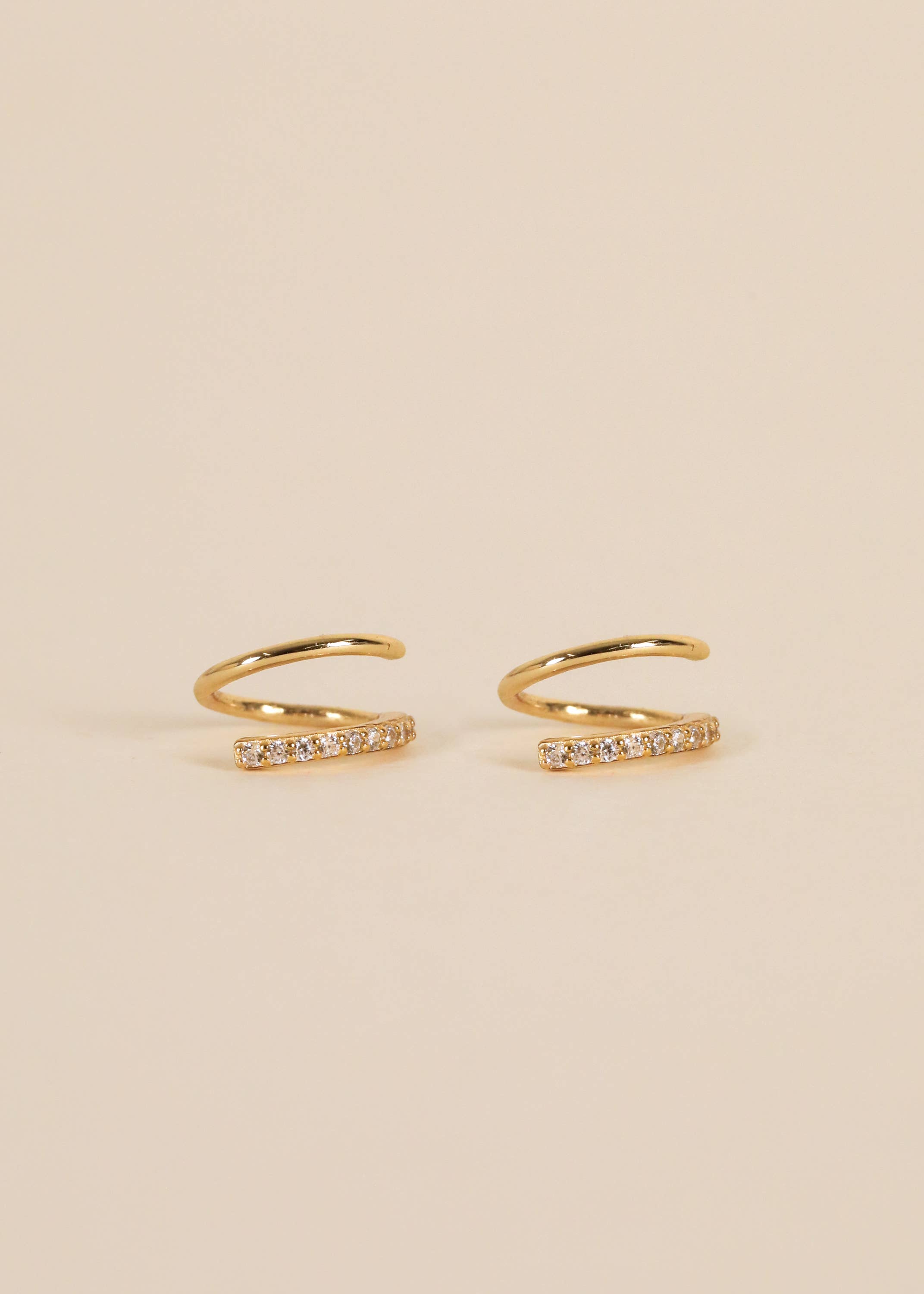 JaxKelly Pave Spiral - Gold Earrings - Rosie Karma