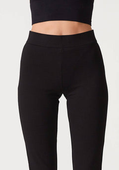 Lovestitch Solid Ponte Flared Legging: Black - Rosie Karma