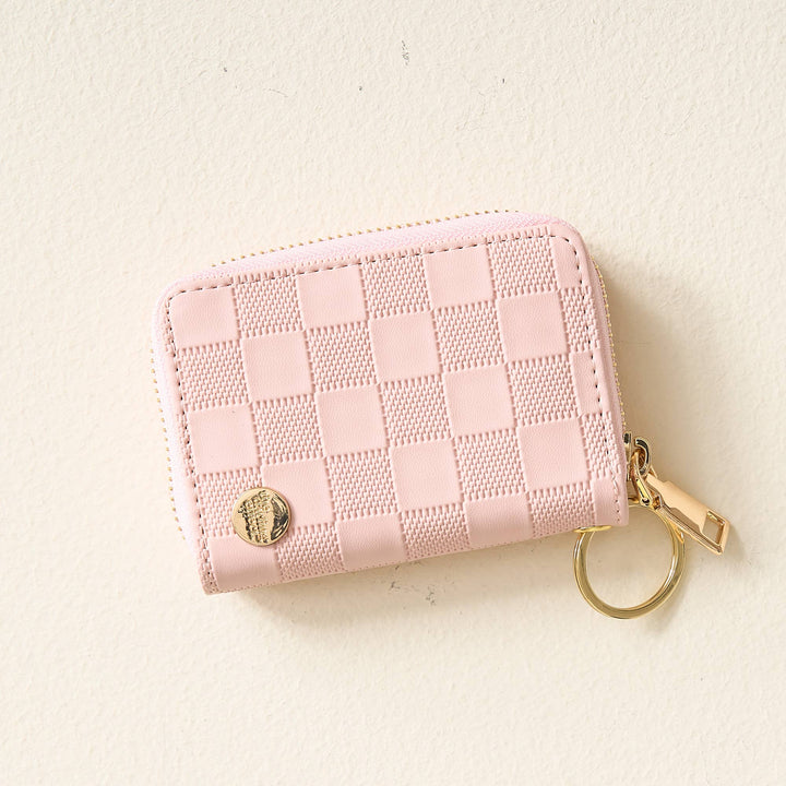 The Darling Effect Zip Around Wallet-Blush Check