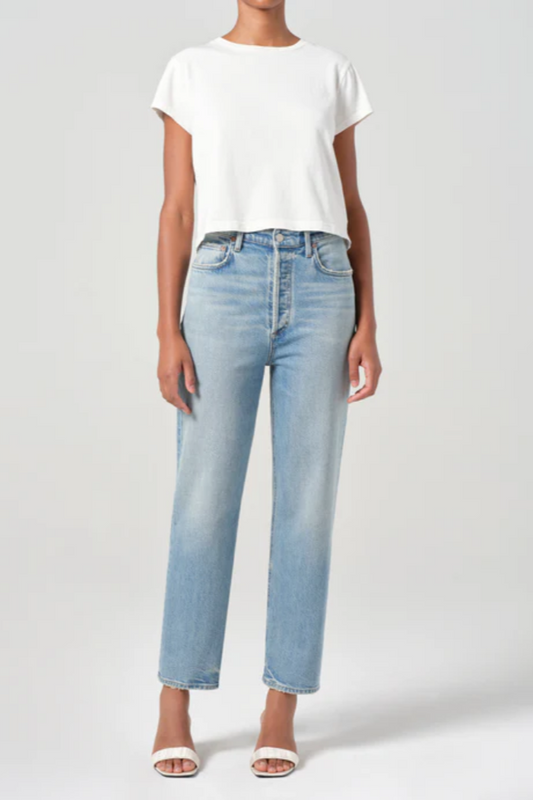 AGOLDE 90's Pinch Waist Crop Jean in Ripple