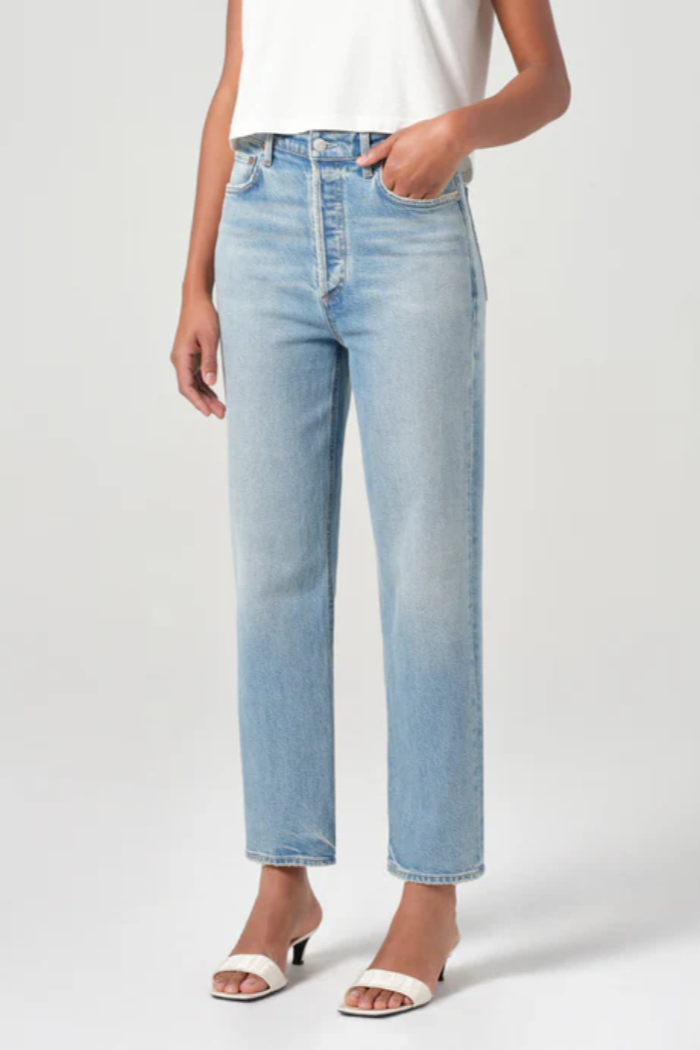 AGOLDE 90's Pinch Waist Crop Jean in Ripple