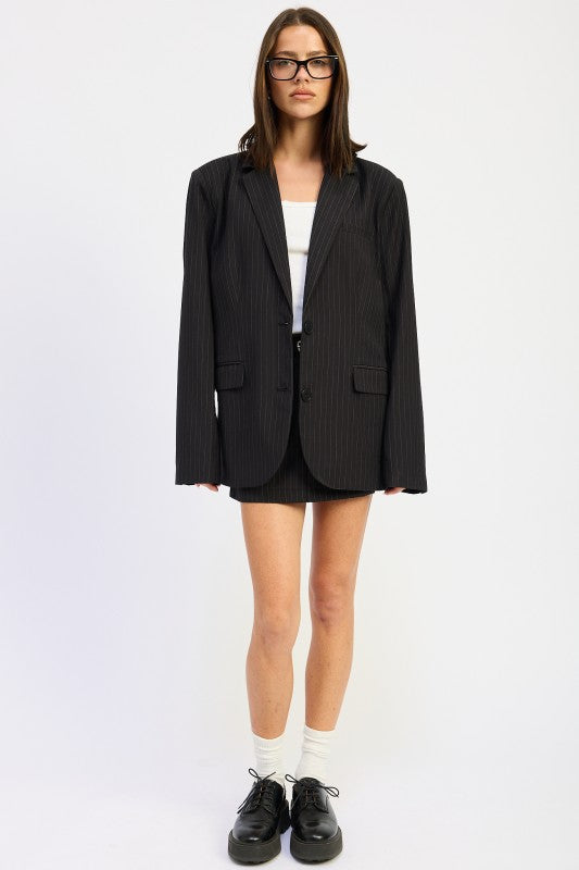 Oversized pinstripe blazer