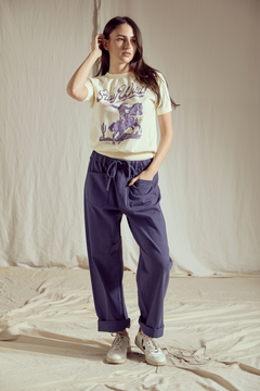 People of Leisure Stay Wild Raglan Tee — vanilla western graphic raglan tee with a playful “Stay Wild” cowgirl design.