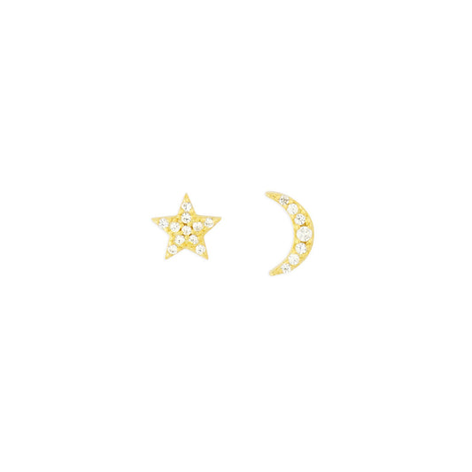 Star and Moon Earrings