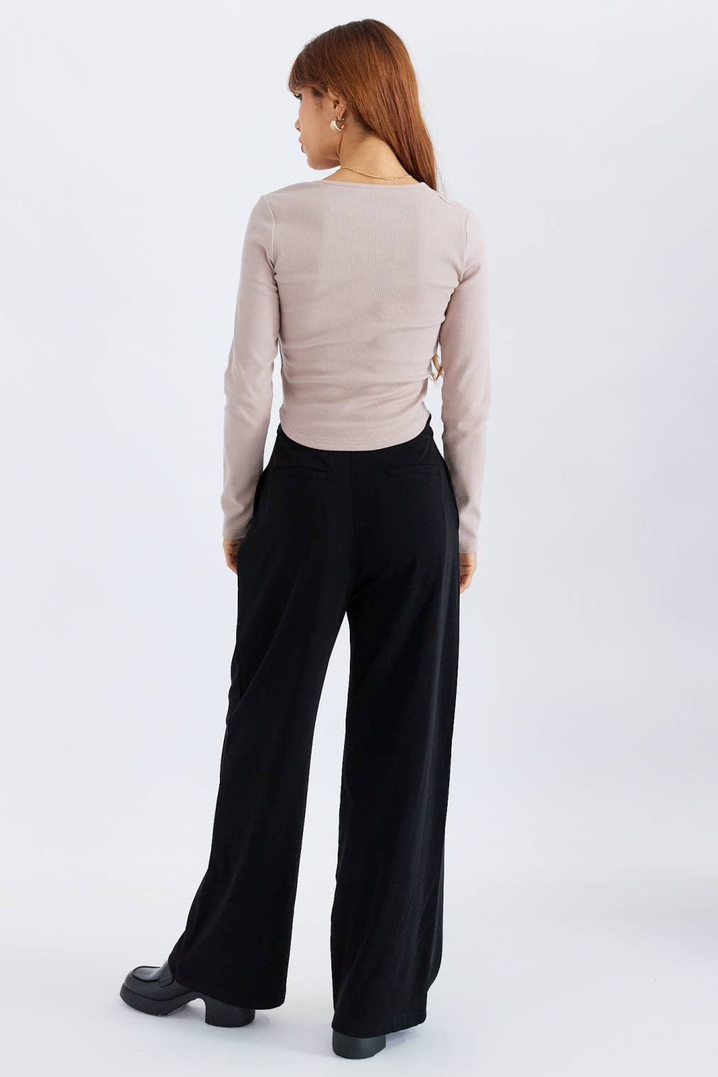 All Row Demi Top | Cut Out Shoulder Long Sleeve Top - Rosie Karma