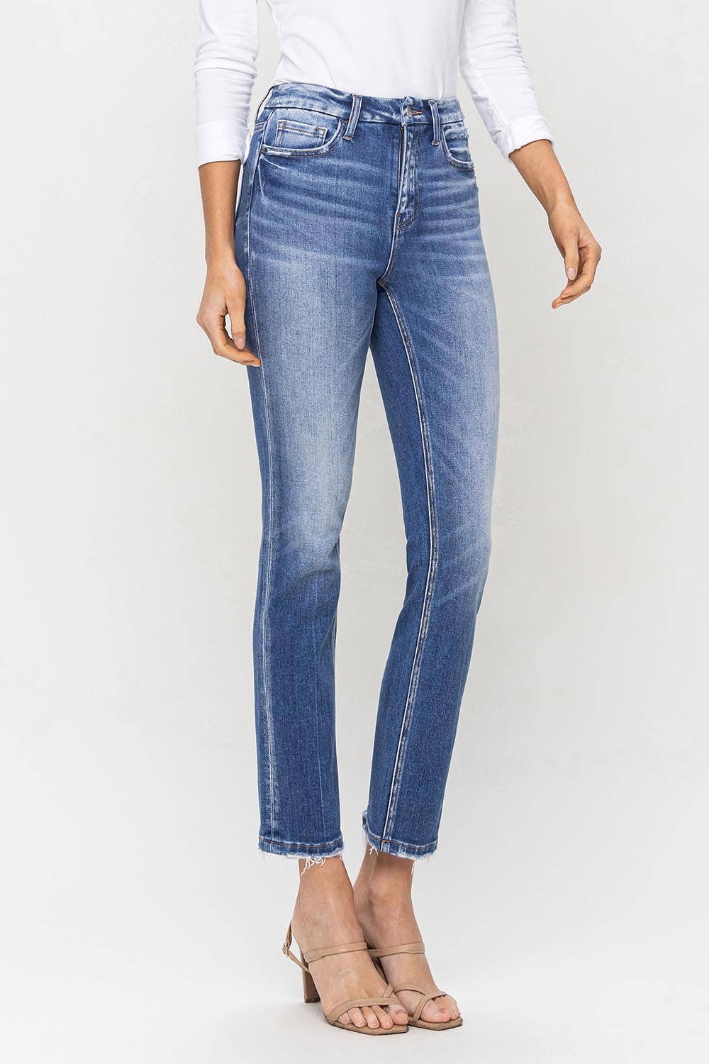 Flying Monkey - High Rise Slim Straight Jeans - Rosie Karma