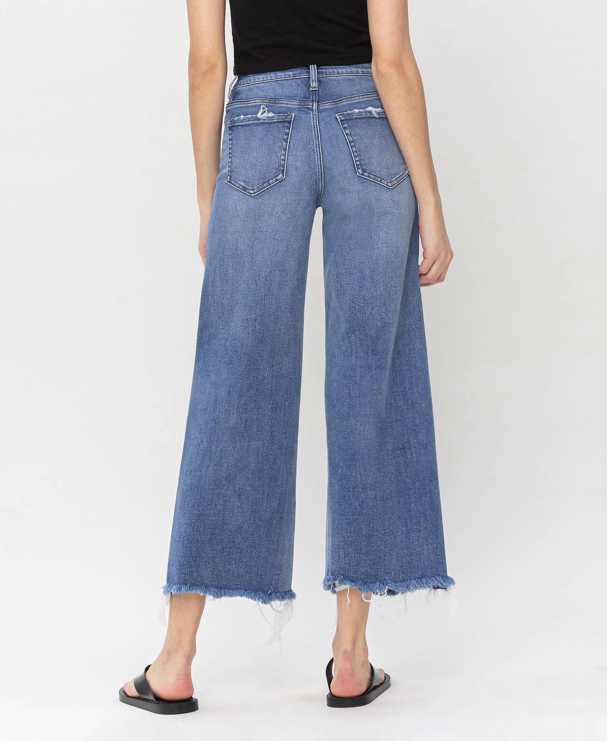 Flying Monkey - High Rise Crop Wide Leg Jeans: Sagacity - Rosie Karma