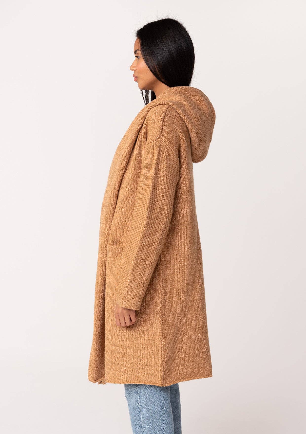 Camel Shawl Collar Sweater
