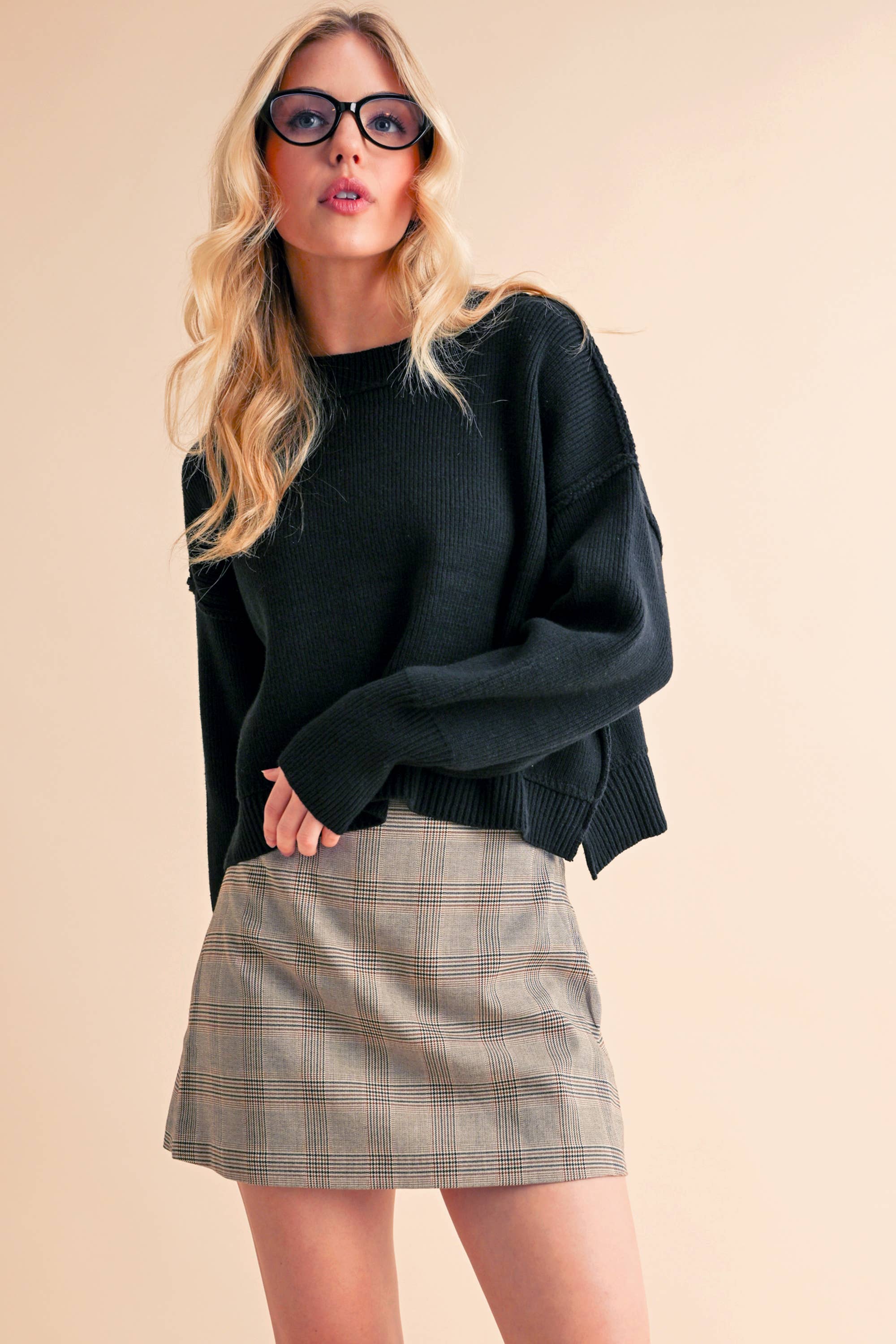 AEMI + CO Regina Sweater - Black - Rosie Karma