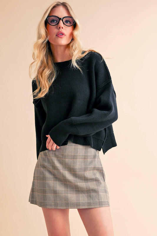 AEMI + CO Regina Sweater - Black - Rosie Karma