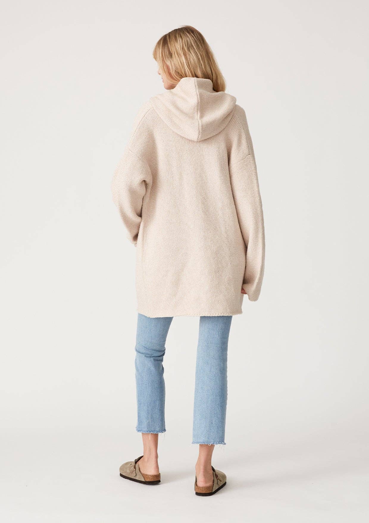 Lovestitch Mid-Length Oversized Long Sleeve Hooded Coatigan - Rosie Karma