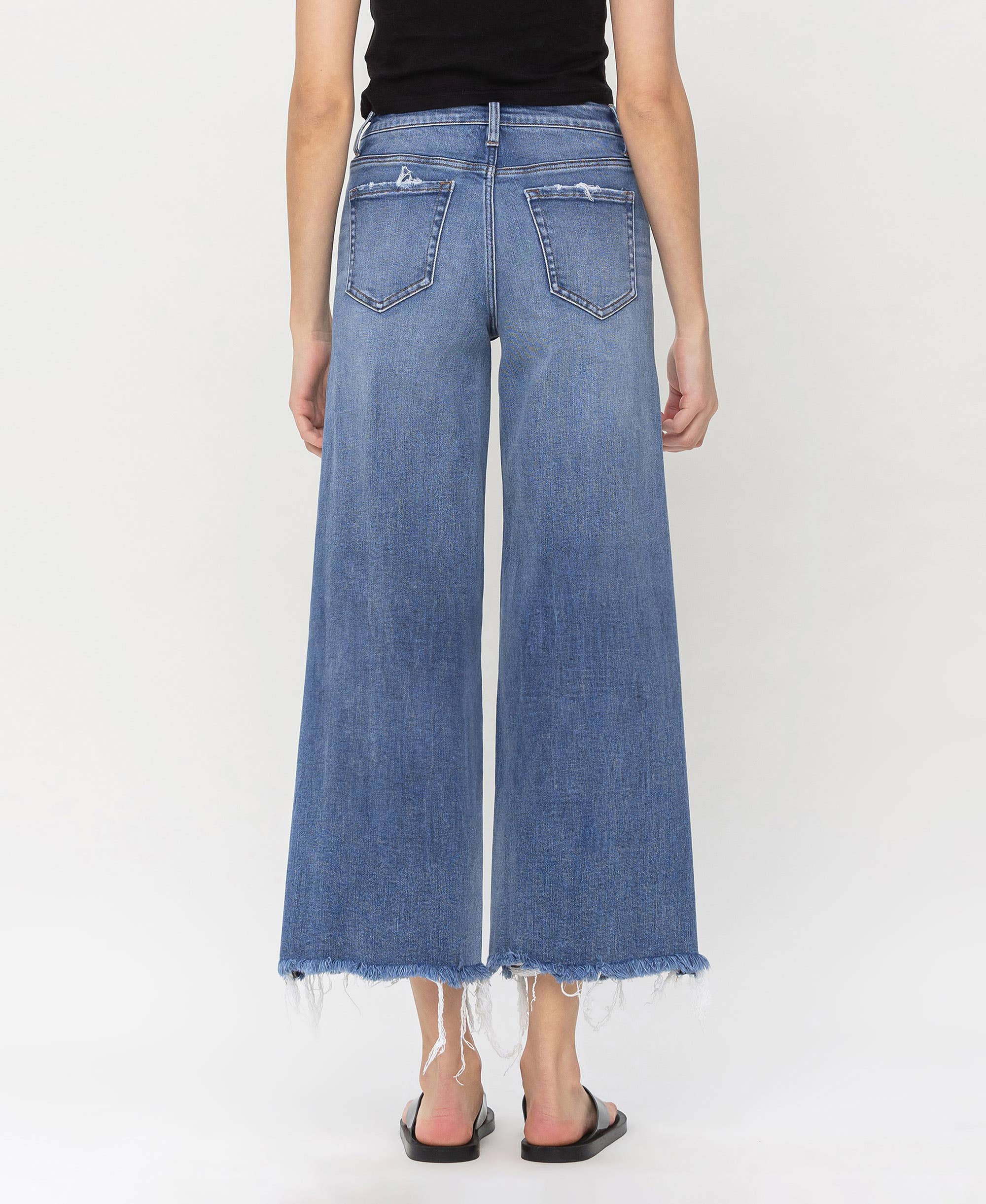 Flying Monkey - High Rise Crop Wide Leg Jeans: Sagacity - Rosie Karma