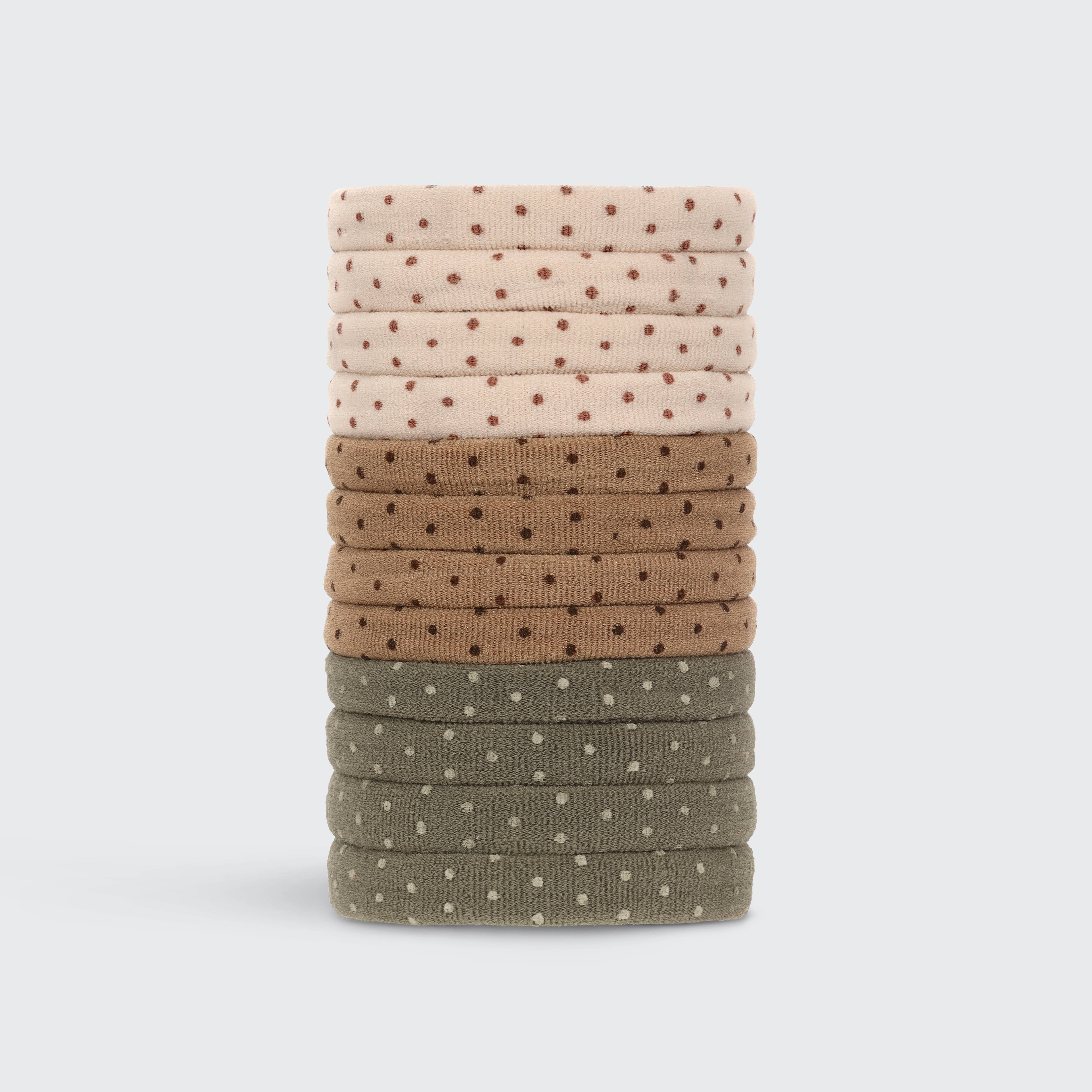 Kitsch Eco-Friendly Polka Dot Elastics - 12 Pack - Rosie Karma