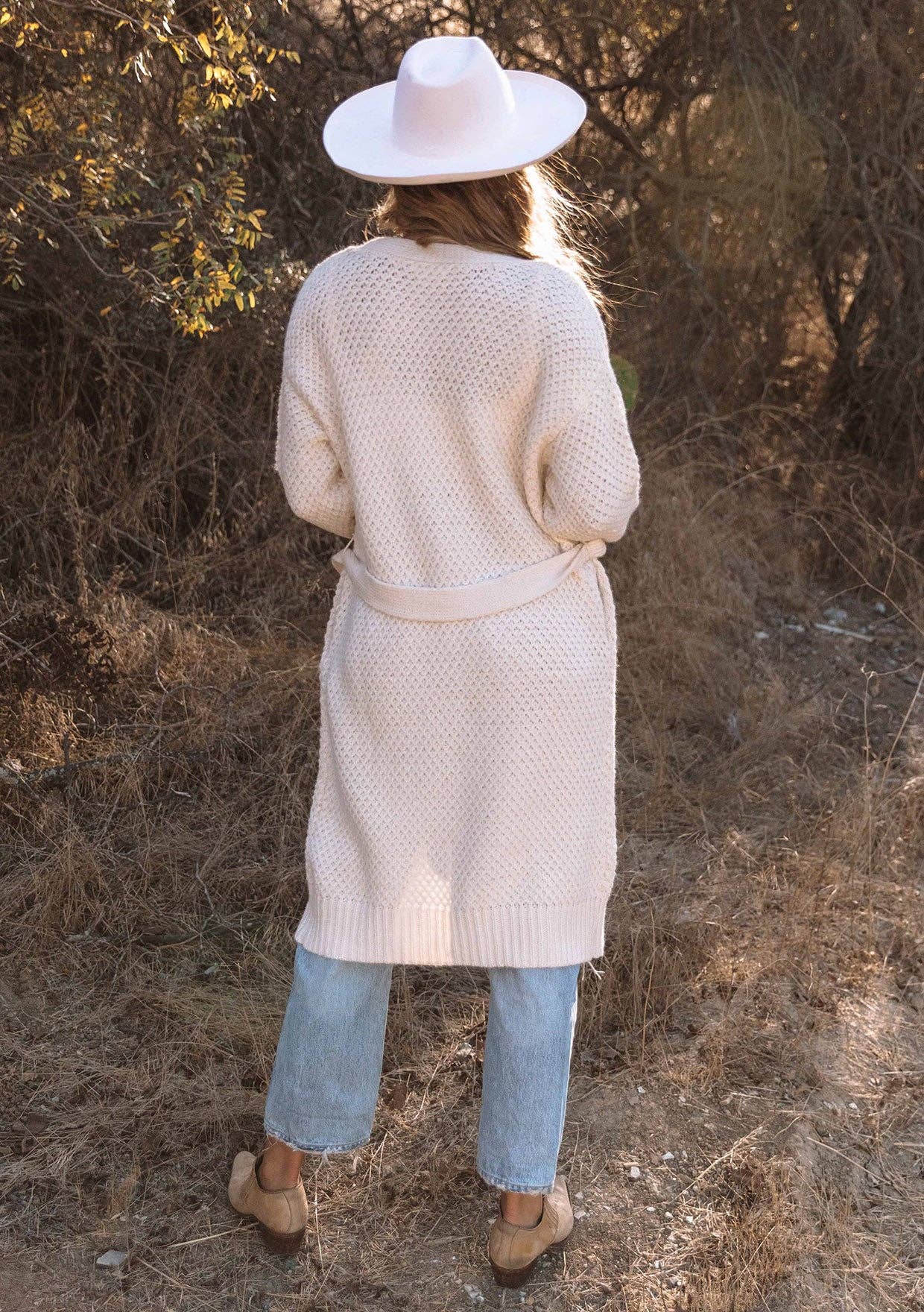 Lovestitch Long Sleeve Honeycomb Tie Front Cardigan - Rosie Karma