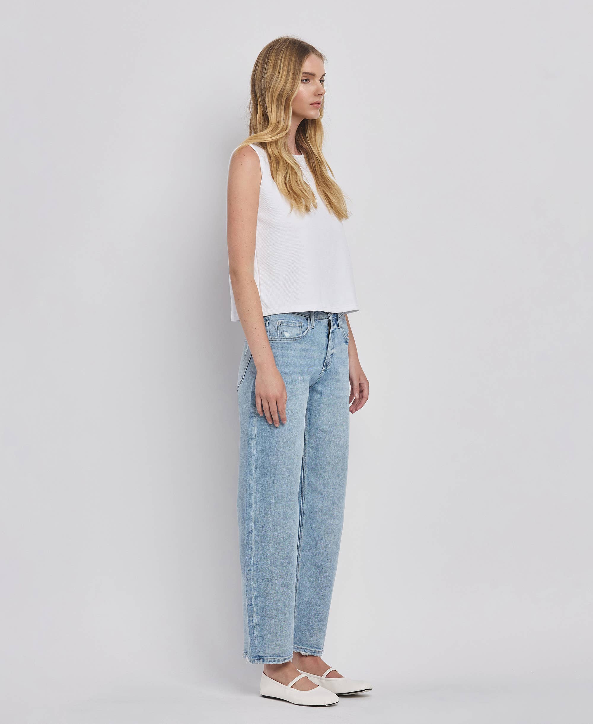 Lovervet by VERVET High Rise Barrel Leg Jeans - Rosie Karma