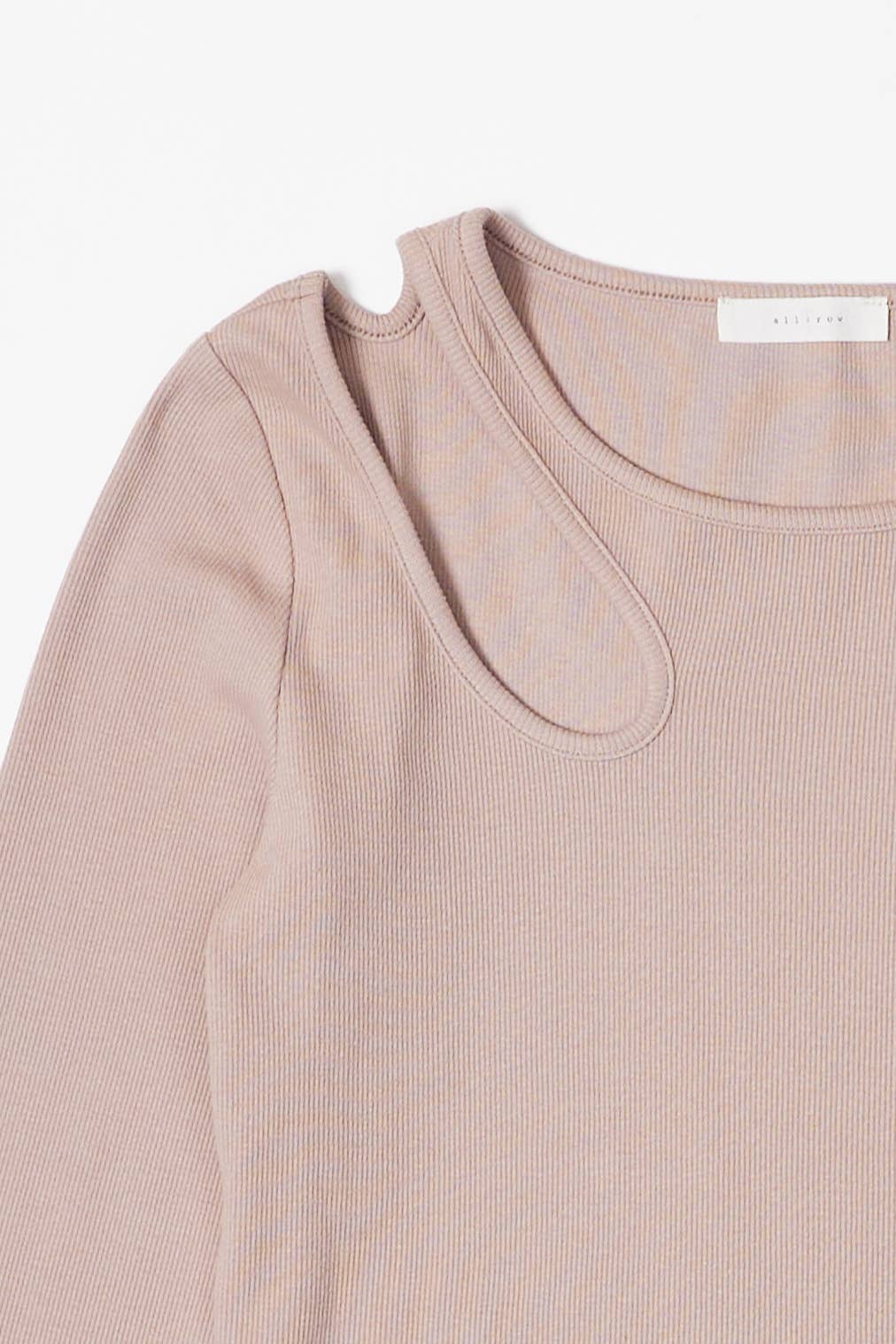 All Row Demi Top | Cut Out Shoulder Long Sleeve Top - Rosie Karma