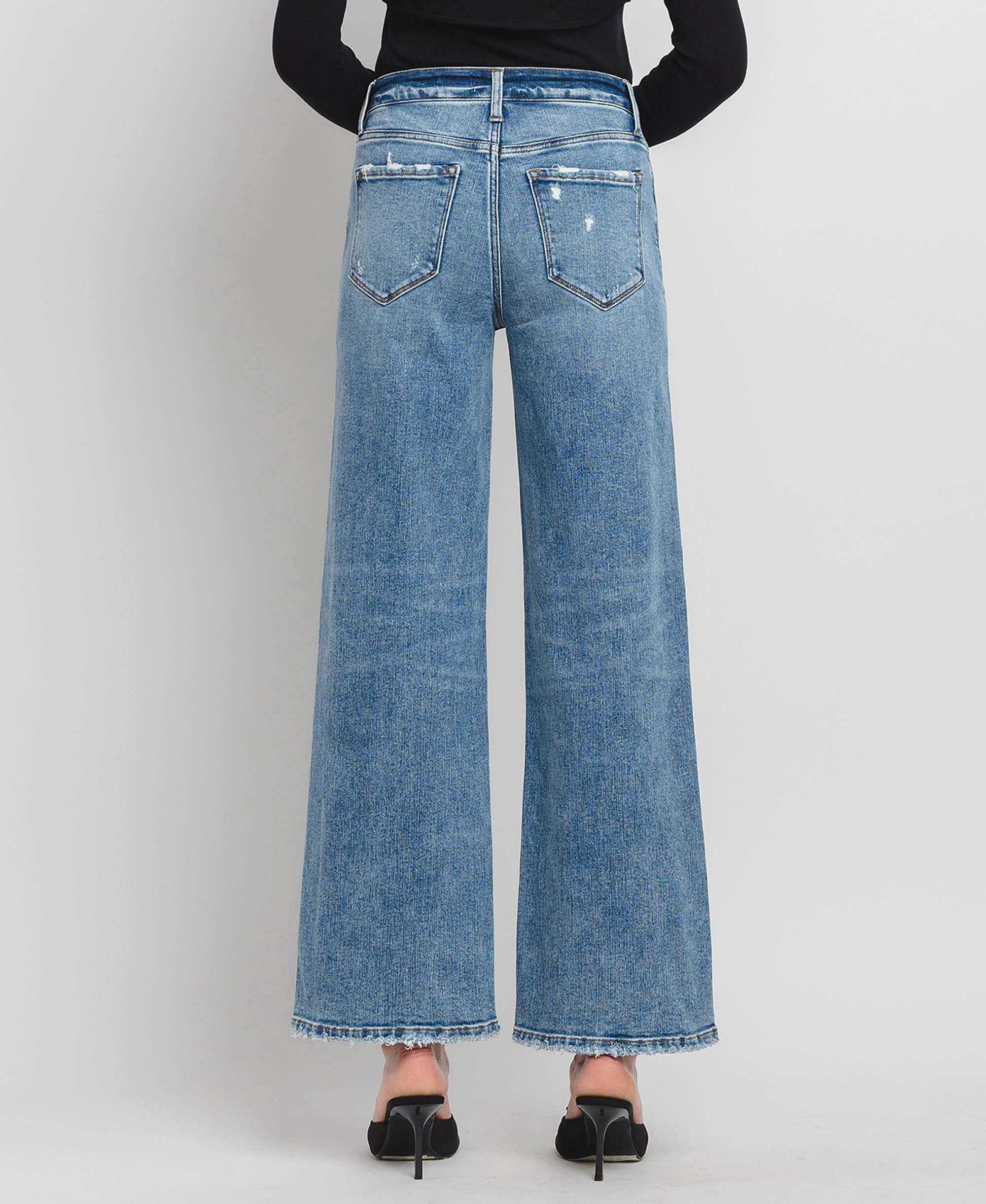 Flying Monkey - HIgh Rise Wide Leg Jeans - Rosie Karma