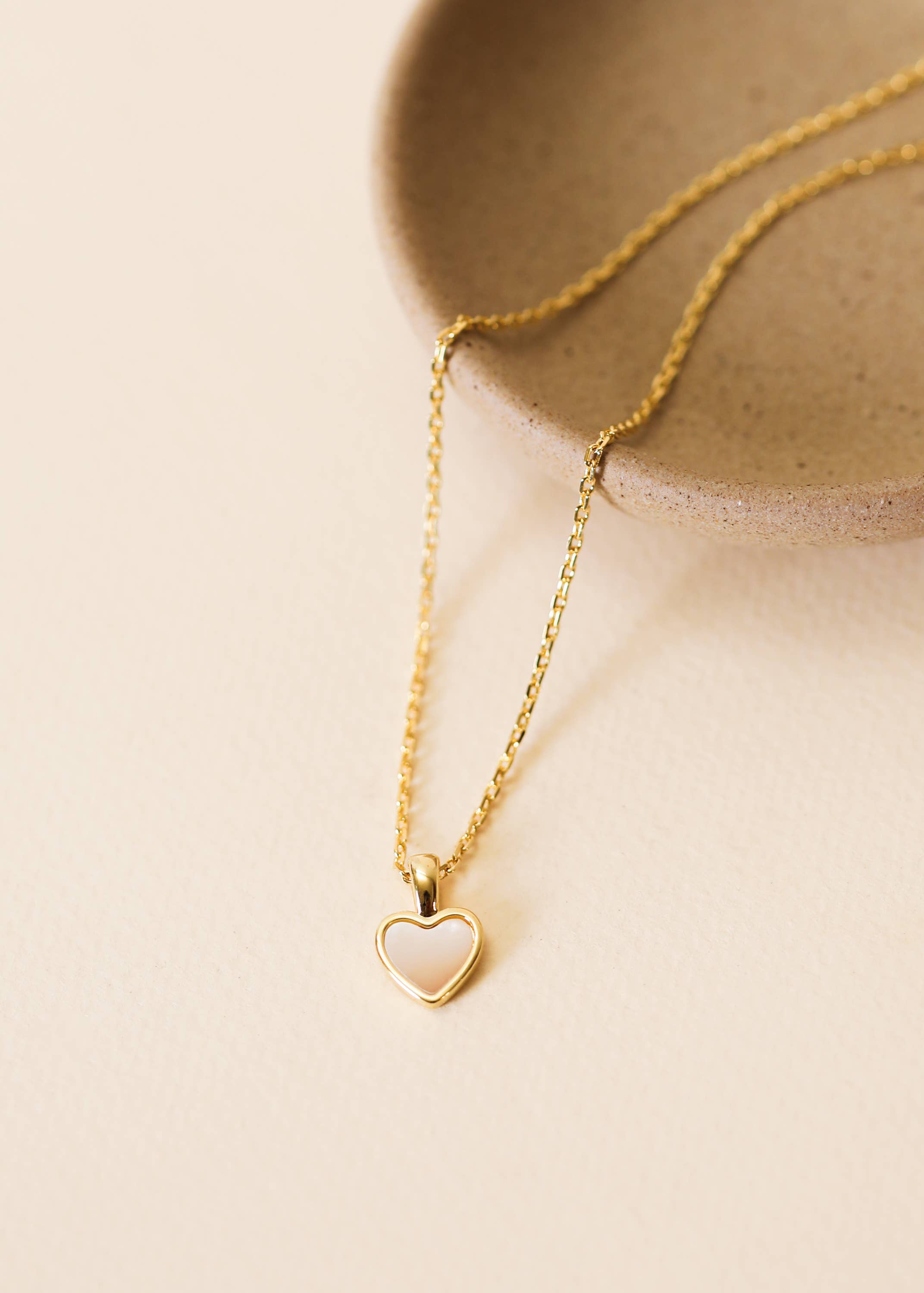 Mother of Pearl Heart Necklace
