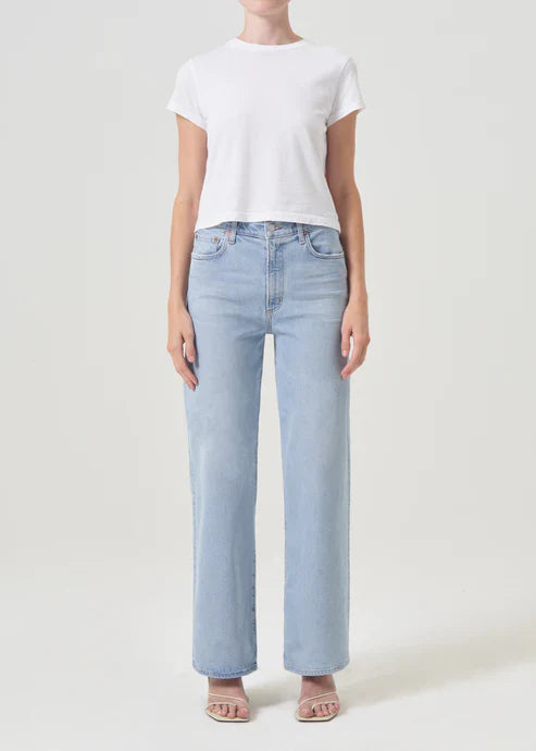 Agolde Harper wide leg jeans in Trouble wash – front view