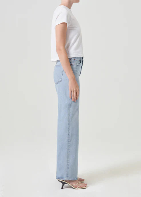 Agolde Harper wide leg jeans in Trouble wash – side view