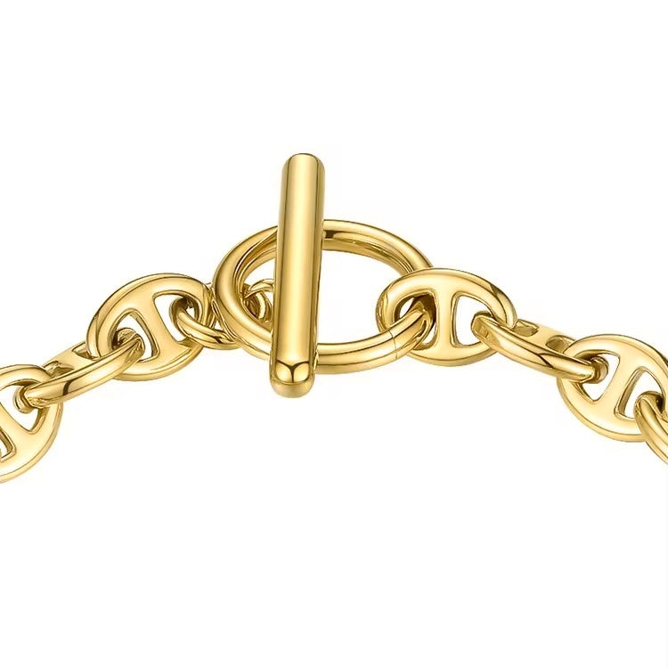 Gold toggle bracelet