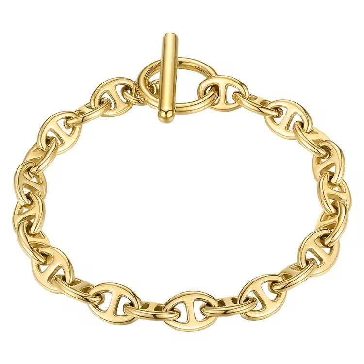 gold toggle bracelet