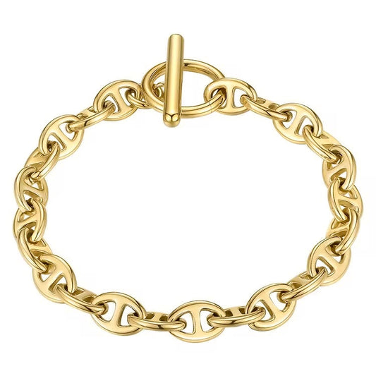 gold toggle bracelet