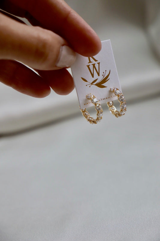 Katie Waltman Stella CZ Eternity Hoops