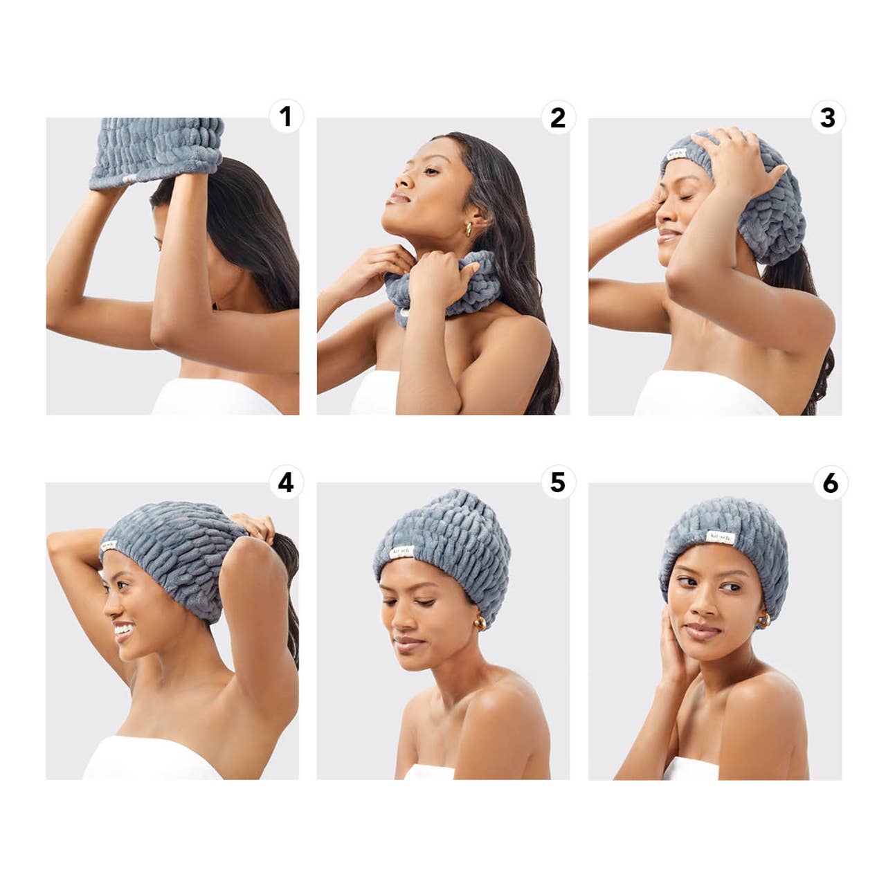 Kitsch Extra Wide Spa Headband Misty Blue