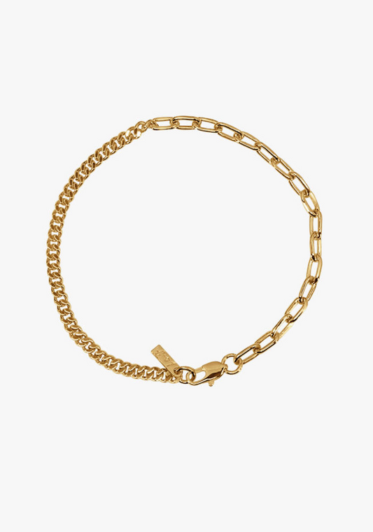Mixed Chain Gold Bracelet