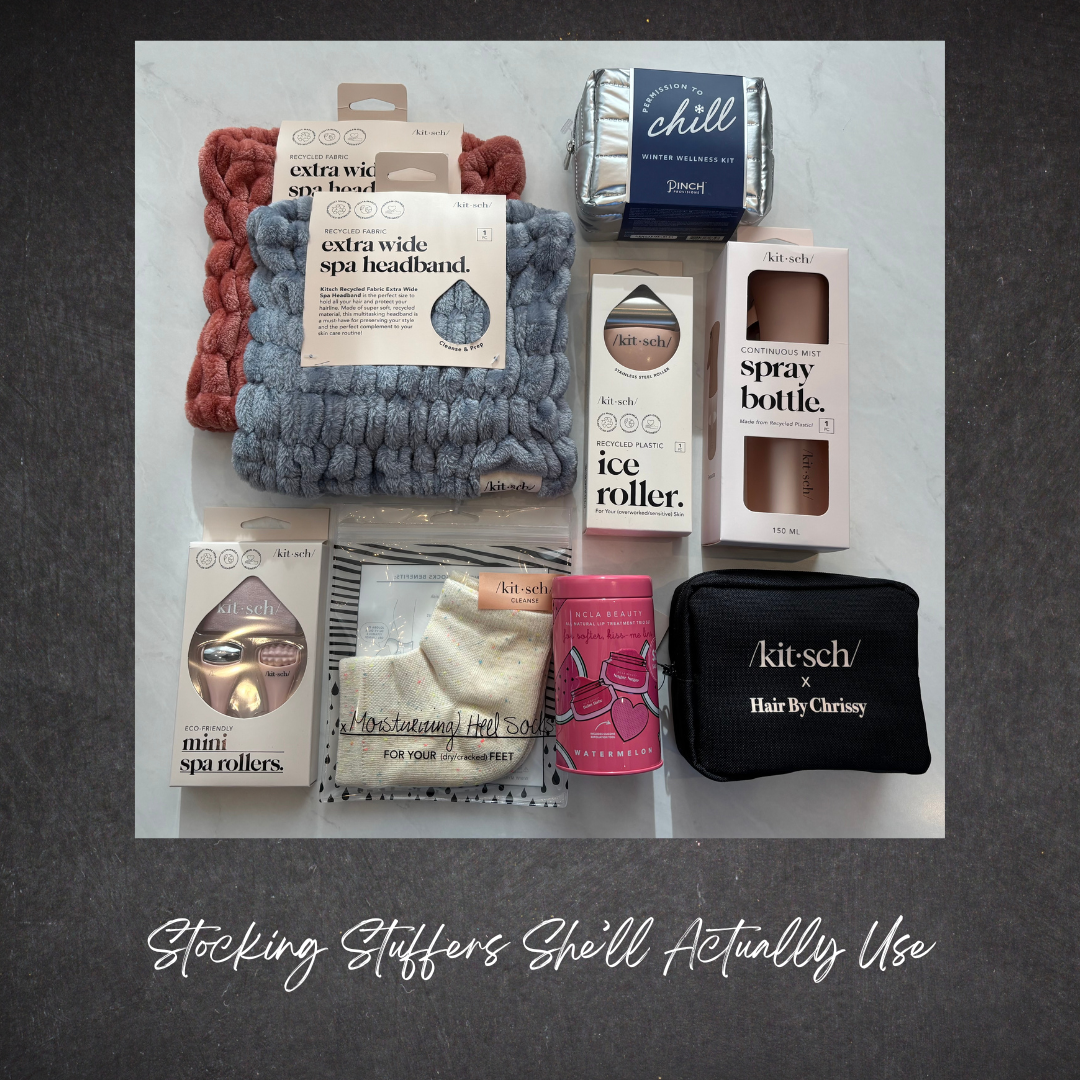 Stocking stuffers including self care products from Kitsch