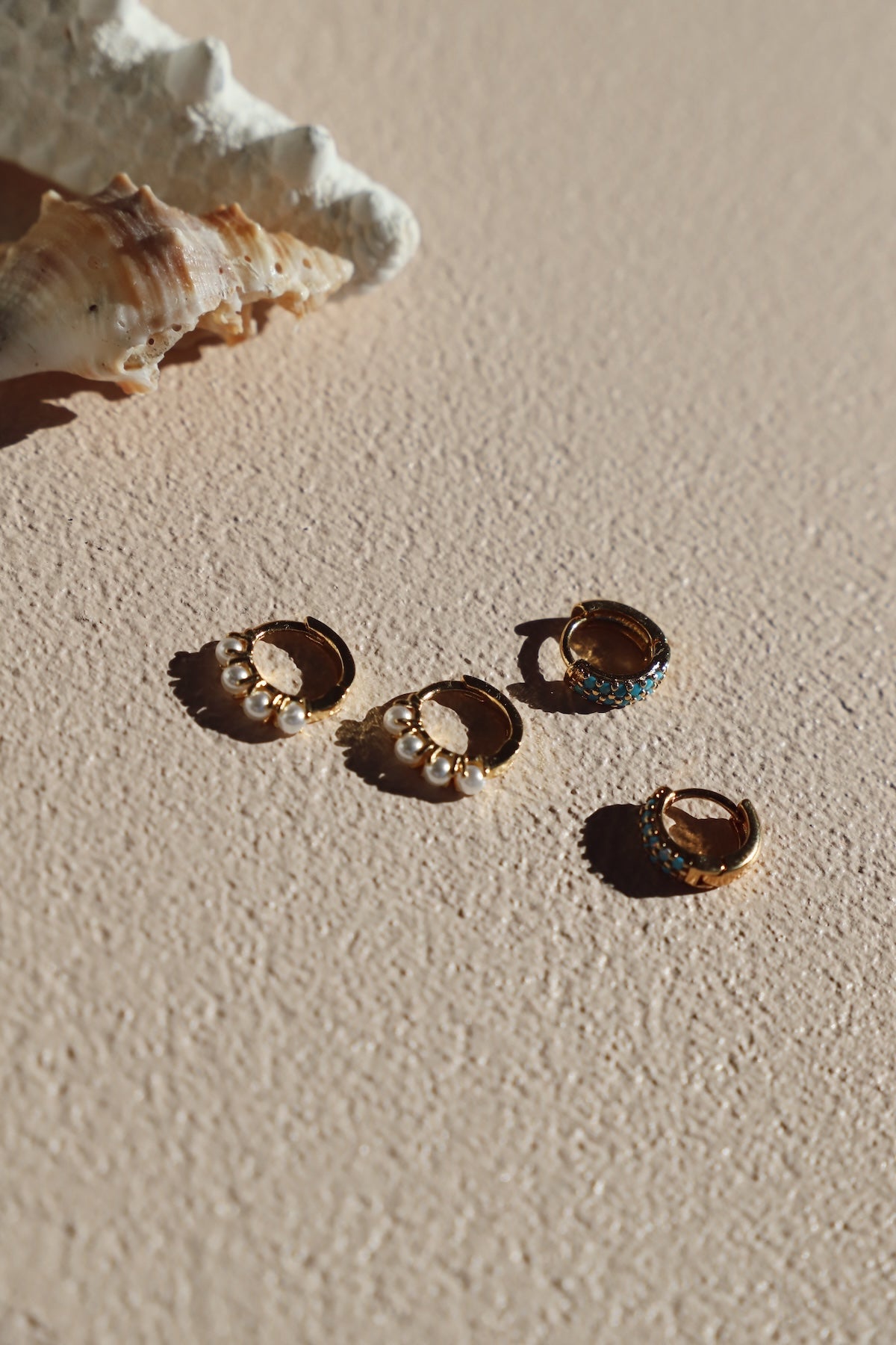 Katie Waltman Mini Pearl Hoops