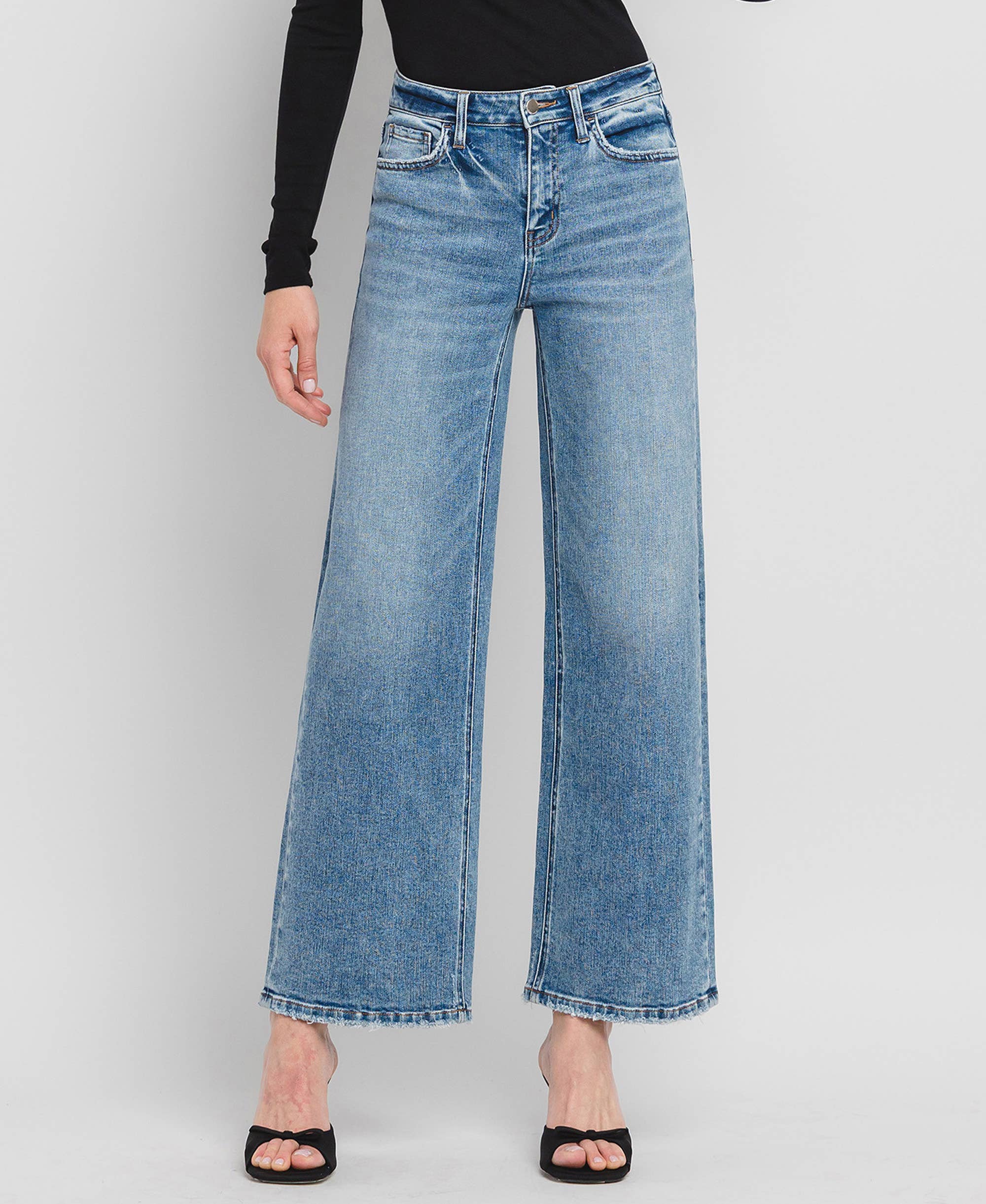 Flying Monkey - HIgh Rise Wide Leg Jeans - Rosie Karma