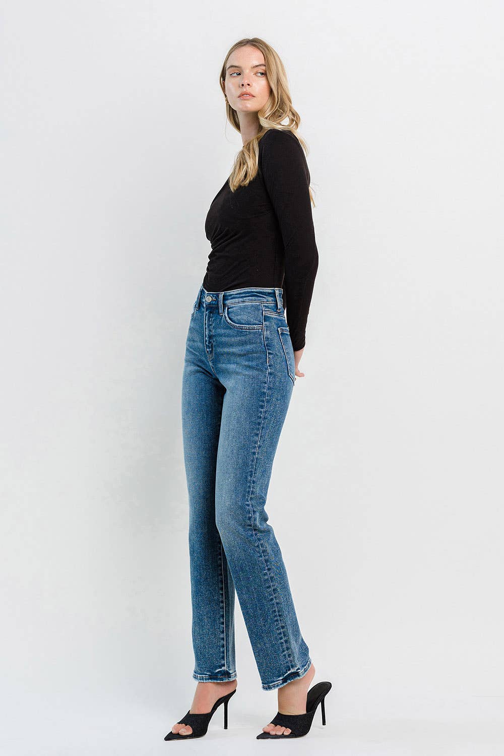 Flying Monkey - High Rise Straight Jeans - Rosie Karma