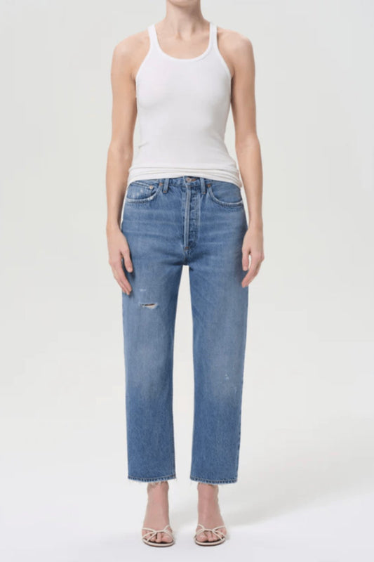 AGOLDE Crop Mid-Rise Straight