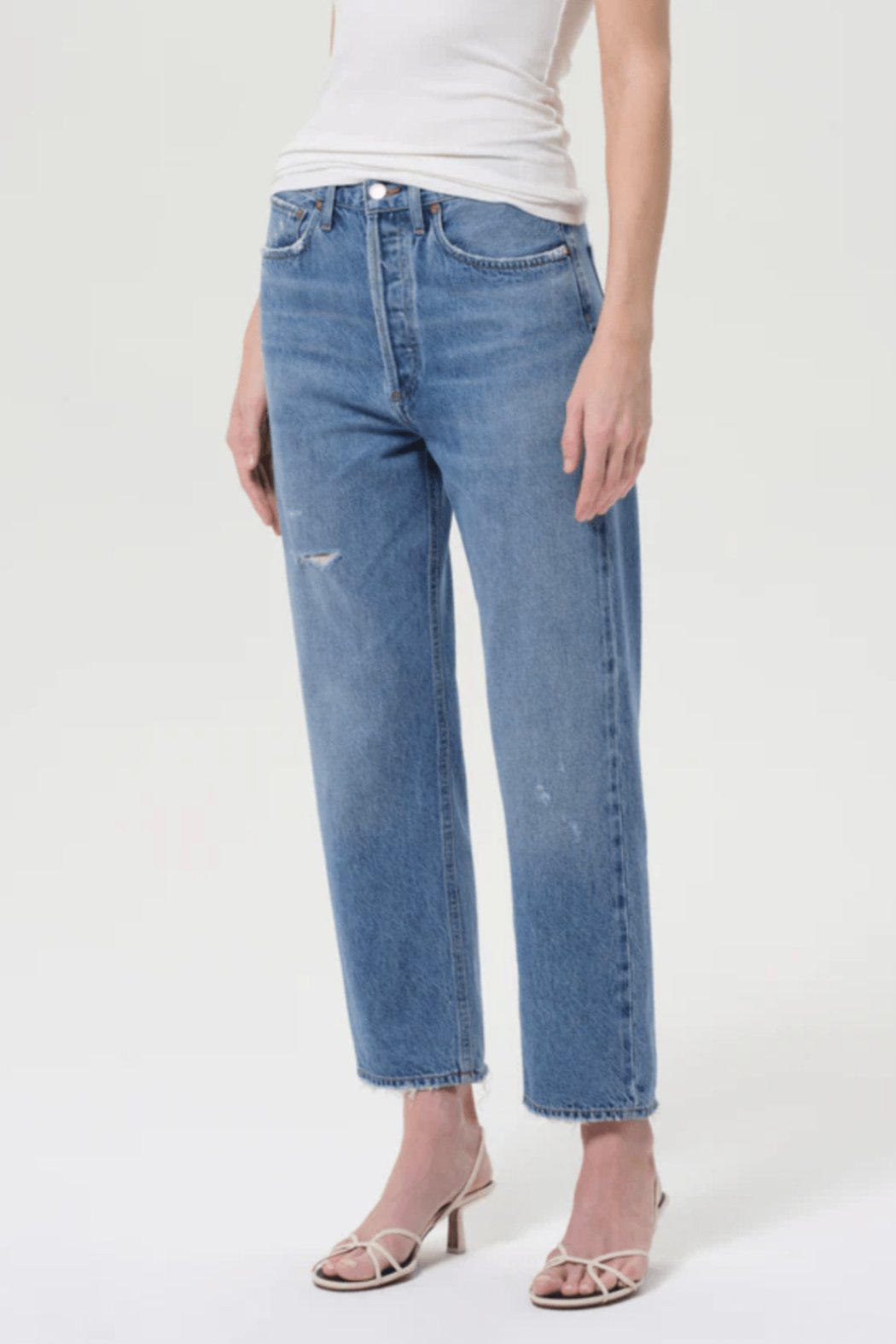AGOLDE Crop Mid-Rise Straight