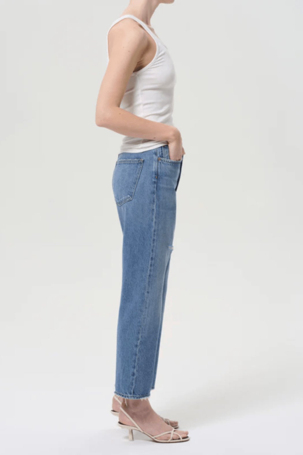 AGOLDE Crop Mid-Rise Straight