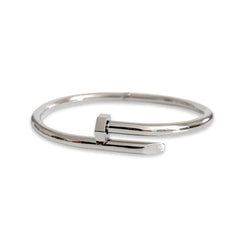 Sahira Axel Nail Bracelet – 18K Gold Plated Edgy Nail Bangle | Hypoallergenic + Tarnish Resistant