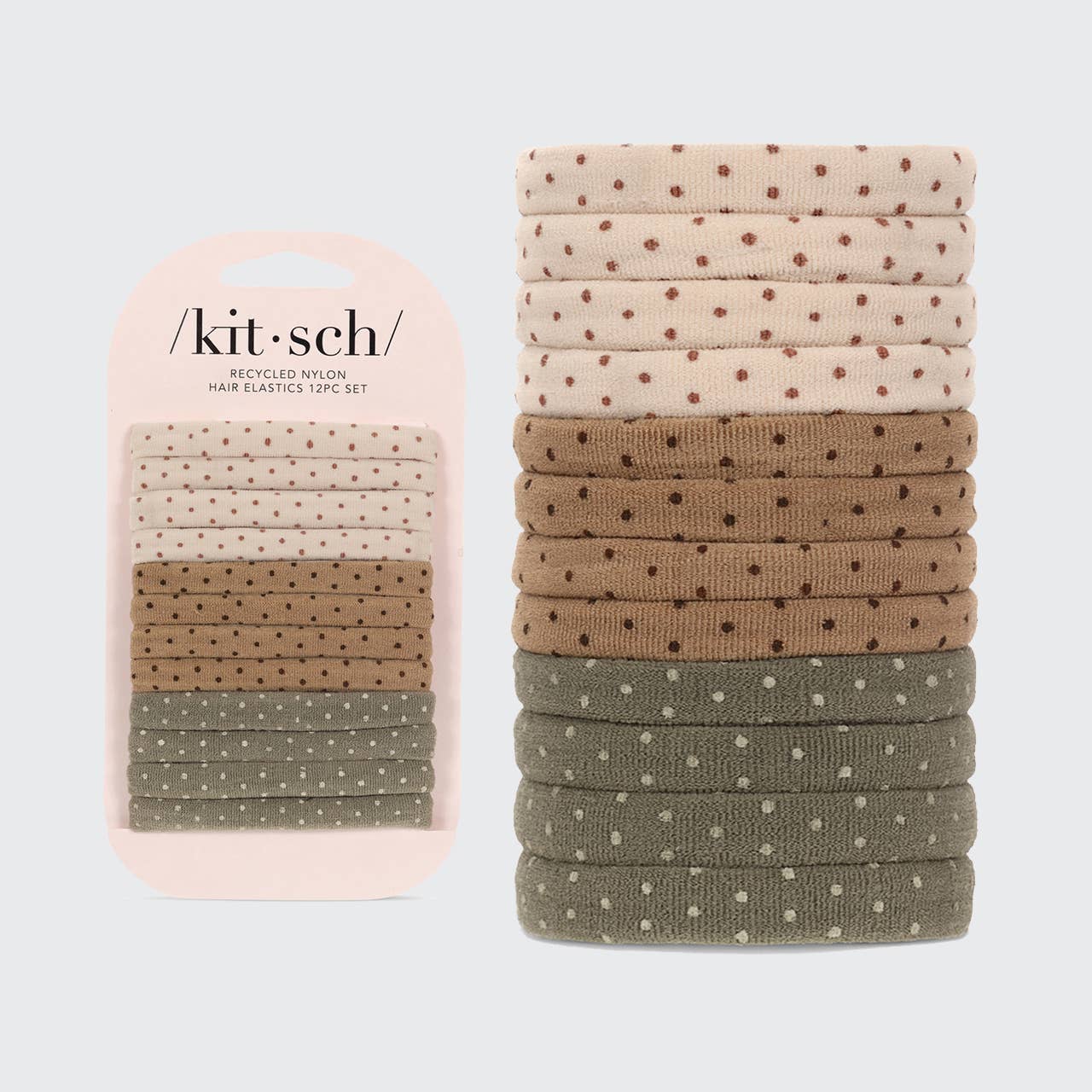 Kitsch Eco-Friendly Polka Dot Elastics - 12 Pack - Rosie Karma