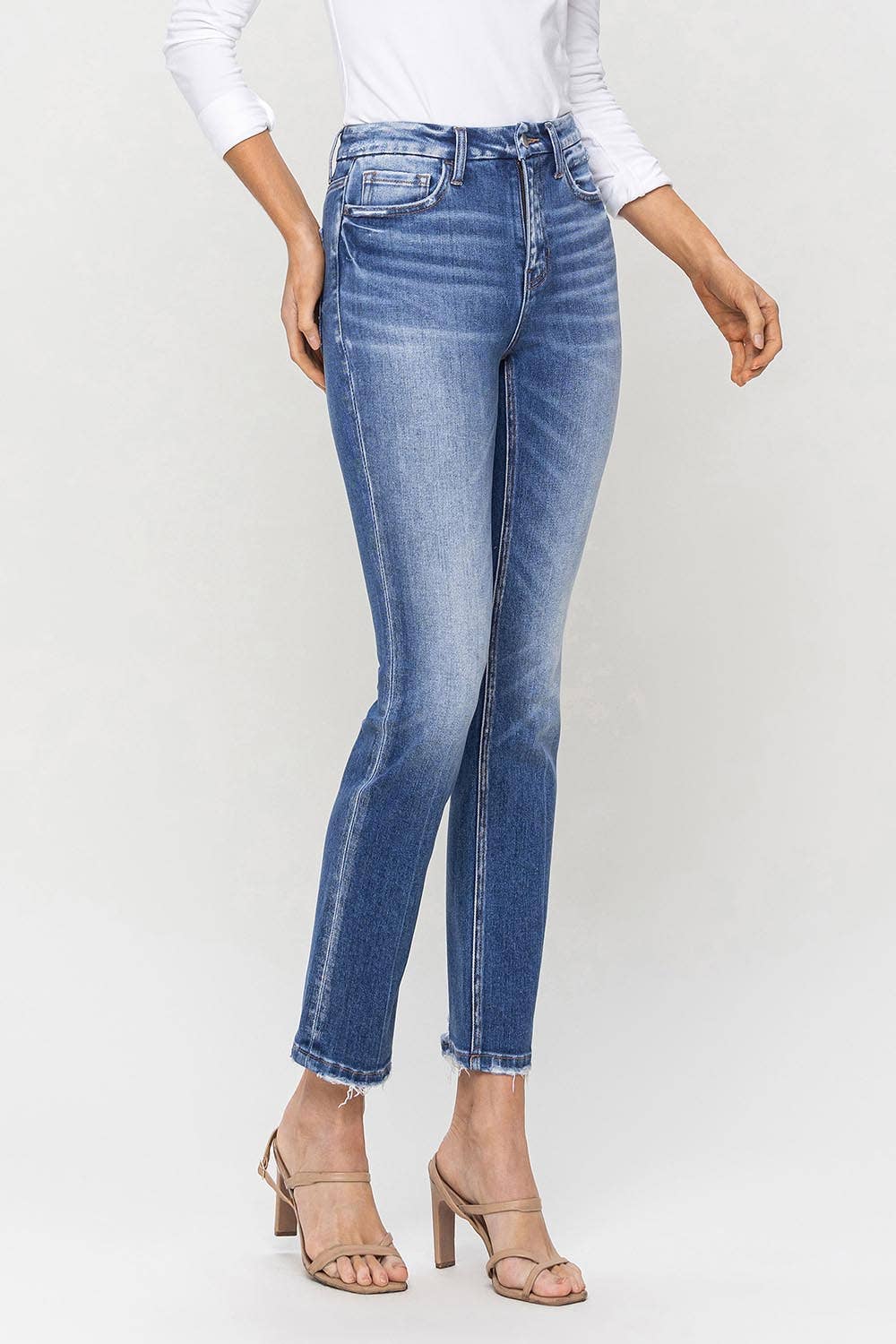 Flying Monkey - High Rise Slim Straight Jeans - Rosie Karma