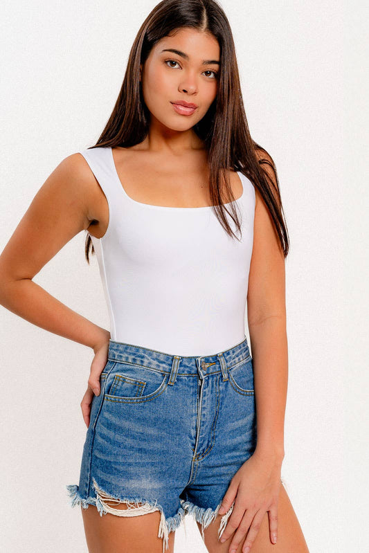 Le Lis Square Neck Sleeveless Bodysuit
