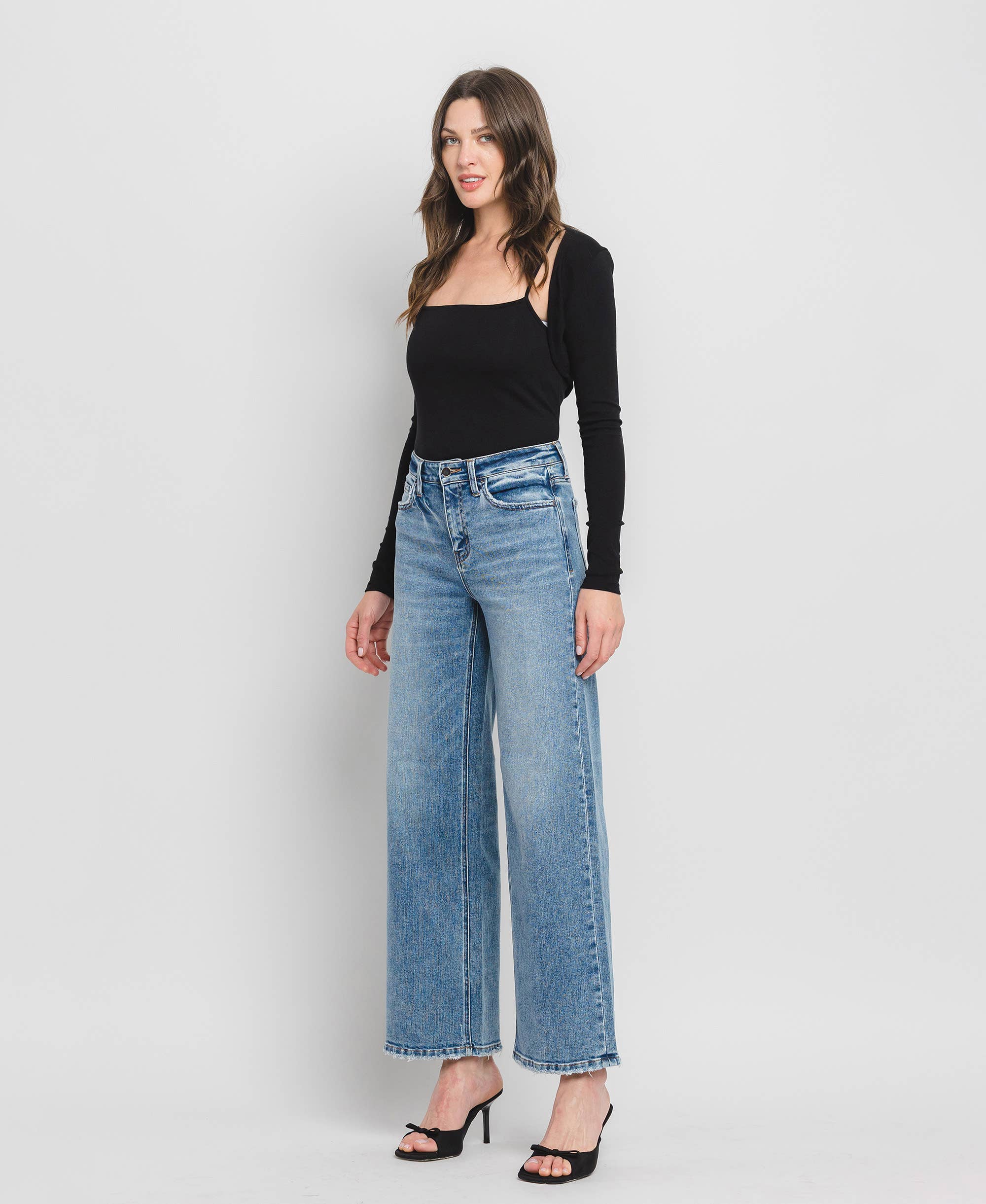 Flying Monkey - HIgh Rise Wide Leg Jeans - Rosie Karma
