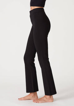 Lovestitch Solid Ponte Flared Legging: Black - Rosie Karma