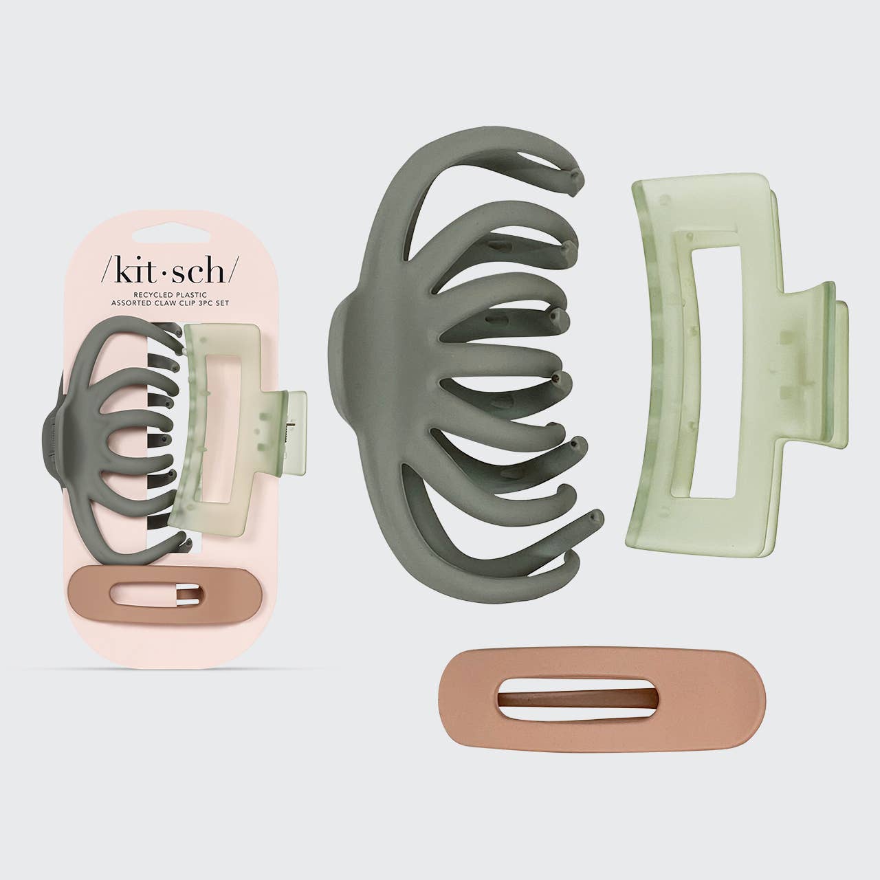 Kitsch Recycled Plastic Assorted Claw Clip Set 3pc - Octopus - Rosie Karma