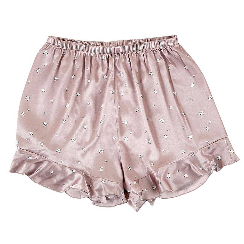 Bella Sleep + Spa Cami + Ruffled Short Satin Pajamas- Cotton Blossom - Rosie Karma