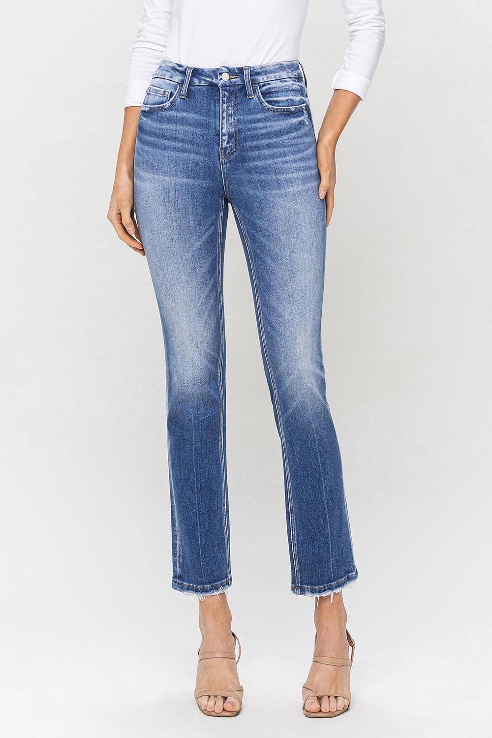 Flying Monkey - High Rise Slim Straight Jeans - Rosie Karma