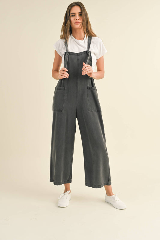 Miou Muse Tencel Washed Overall Jumpsuit